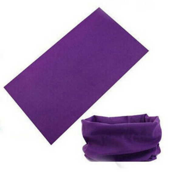 Solid Purple Neck Gaiter Ski Mask Face Mouth Cover - Picture 3 of 5
